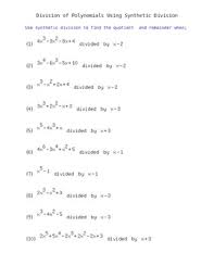 Polynomial long division guided practice. 34 Dividing Polynomials Worksheet With Answers Worksheet Resource Plans
