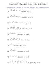 Polynomial long division guided practice. 34 Dividing Polynomials Worksheet With Answers Worksheet Resource Plans