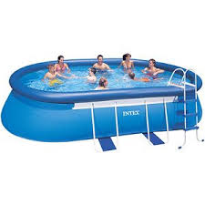 Intex 18 X 10 X 42 Oval Frame Easy Set Swimming Pool Walmart Com Easy Set Pools Above Ground Swimming Pools Pool