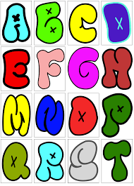 printable bubble graffiti letters a b c d e f g h i j yes the full alphabet printerfriendly