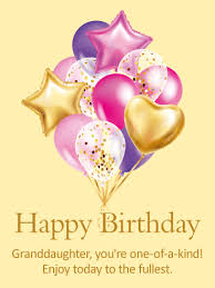 123 Birthday Greetings For Granddaughter Pretty Birthday Balloon Card For Granddaughter Birthday Greeting Cards By Davia Happy Birthday Wishes Cards Happy 13th Birthday Happy 21st Birthday
