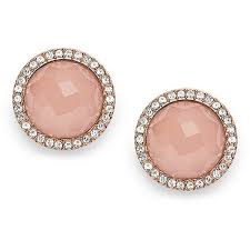 Fossil Pink Stone Rose Gold Tone Studs 48 Liked On Polyvore Featuring Jewelry Earrings Accessories Pi Fossil Earrings Pink Stud Earrings Fossil Jewelry