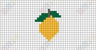 Lemon Pixel Art Cross Stitch Designs Pixel Art Cross Stitch Patterns