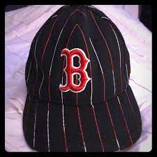 New Era Accessories Boston Red Sox Black Red And White Pinstripe Hat Poshmark