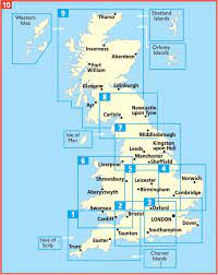 Engeland heeft de reputatie erg nat te zijn. Wegenkaart Landkaart 9 Road Map Britain Scotland Schotland Aa 9780749578978 Reisboekwinkel De Zwerver