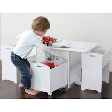Aston White Kids Table Chairs Set W Toy Storage 99 More Compact Option Kids Table And Chairs White Kids Table Kids Table With Storage