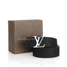 Black And Grey Checkered Louis Vuitton Belt Louis Vuitton Men S Damier Calfskin Leather Belt With Polished Silvertone Initial Lv Buckle Louis Vuitton Belt Louis Vuitton Men Mens Belts