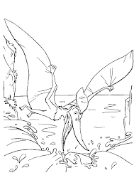 coloriage dinosaure pterodactyle bonjour kitty avec la lettre k est pour les pages de kimono