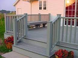 Geo Deck Driftwood Gray Composite Decking And Matching Driftwood Gray Composite Railings Railings Outdoor Deck Colors Decks Backyard