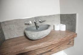 Floating (48) corner (3) sink shape. Small Cloakroom With Bespoke Oak Floating Sink Shelf
