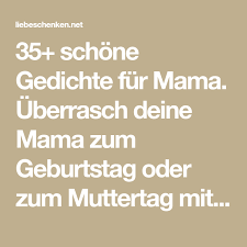 Gedichte Für Mama Geburtstags Muttertagsgedichte Kita Mama