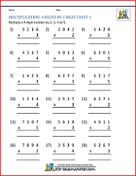 math multiplication worksheets 4th grade