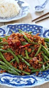 Sichuan Dry Fried Green Beans With Chai Por Recipe Fried Green Beans Chinese Cooking Dry Fried Green Beans