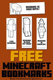 Free Minecraft Printables For Reading Bookmarks Reading Logs And Book Reports Minecraft Printables Minecraft Printables Free Free Printable Bookmarks