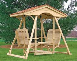 Treated Pine Old Homestead Face To Face Swing Face To Face Swing Shown Lawn Swing Outdoor Furniture Plans Garden Swing