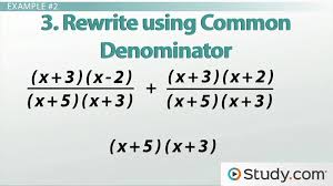 When the denominators are not the same, we must manipulate them so that they become the same. Practice Adding And Subtracting Rational Expressions Video Lesson Transcript Study Com