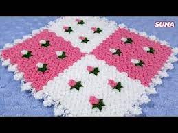 Hem Kolay Hem Cok Sik Gul Motifli Mozaik Kare Lif Modeli Yapimi Benim Tasarimim Youtube Baby Knitting Patterns Boncuk Nakis Desenleri Tig Isleri