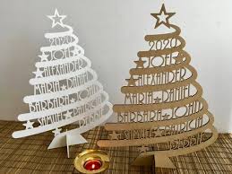 Personalized Family Name Christmas Tree Custom Xmas Gift Etsy Personalised Christmas Baubles Christmas Crafts Diy Christmas