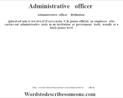 administrative officer definition