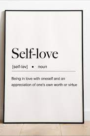 Self Love Definition Print Inspirational Wall Decor Self Love Gift Gift For Her Inspiration Quote Wall Art Affirmation Poster Inspirational Quotes Self Love Definition Quotes