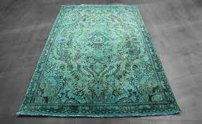Here, you can find stylish blue runner rugs that cost less than you thought possible. 5 8 Overdyed Persian Tabriz Design Teal Blue Green Rug Woh 1352 Http Westofhudson Com Product Overdyed Persian Tabriz Design T Victorian Rugs Rugs Green Rug