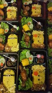Bento Nasi Kuning Ultah Seni Makanan Kotak Bento Makanan