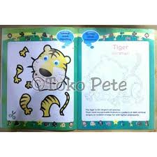 Kegiatan paud tema binatang buas. Buku Aktivitas Gunting Tempel Mewarnai Paud Dan Tk Shopee Indonesia