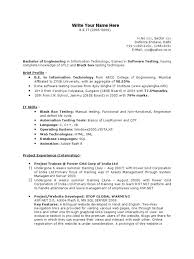 Resume Format For 5 Years Experience In Testing Experience Format Resume Testing Years Resumewritinglayou Resume Software Software Testing Resume Format