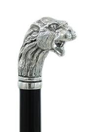 Vieux canne bâton de marche sammlerstock walking bâton avec jambe poignée corne. Canne De Marche Luxe Personnalise Lion En Bois Etain Couleur Argent Vintage Noir Ou Canne Braun Cavagnini Italy Amazon Fr Handmade