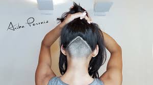 Women undercut hairstyles is the latest hairstyle trend of 2021 that has attracted the attention of millions of women who want to try out something new and interesting with their hair. Triangle Undercut Hair Makeover Ariba Pervaiz Youtube