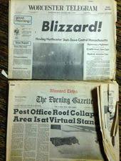 Blizzard Of 78 Headline Worcester Worcester County Blizzard