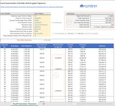 excel amortization schedule with irregular payments free