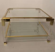 Maybe you would like to learn more about one of these? Tables Vintage Lucite Brass And Glass Coffee Table Vinterior