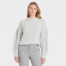 Online boutique affordable sweaters & cardigans & women's clothing wholesale. Women S Crewneck Textured Pullover Sweater A New Day Target