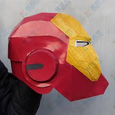 Coming soon neck seal & collar sold separately. Iron Man Can Wear Helmet 3d Paper Model Diy Hand Mask Real 1 1 Without Painting Popular Boutique
