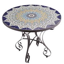 Emilio 36 Blue Round Table Pier 1 Imports Round Patio Table Outdoor Patio Table Round Dining Table