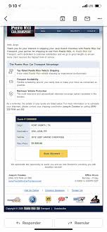Modified vehicles are subject to rate change. Puerto Rico Car Transport Reviews 820 Reviews Of Puertoricocartransport Com