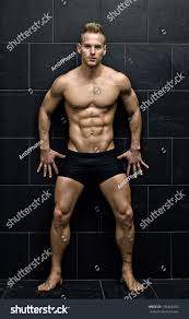 Sexy Muscular Young Man Standing Underwear Stock Photo 164468402 |  Shutterstock