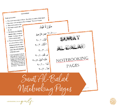 This is chapter 90 of the noble quran. Surat Al Balad Notebooking Pages Lessons From The Gulf