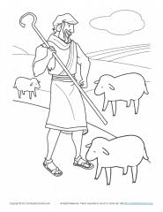 God is always on time! Bible Coloring Pages For Kids The Shepherd Tends His Flock