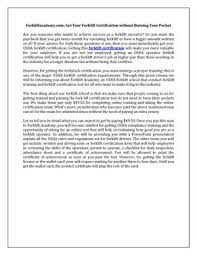 The course was very good and didnt take but about 50 minutes to get my certificate. Calameo Osha Forklift Certification