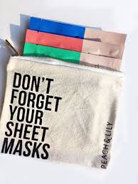 Don T Forget Your Sheet Masks Cosmetic Bag Peach Lily Sheet Mask Peach And Lily Face Products Skincare