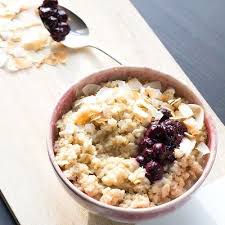 Try This Creamy One Pot Quinoa Oat Porridge With Blueberry Jam For An Easy And Filling Breakfast Gluten Free Target Food Recipes Porridge Recipes