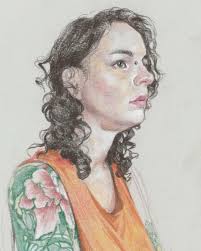 Rowy . I had a few minutes spare today to finishing colouring @rowydraws 's  tatoo from a @draw_brighton portrait drawing session a while back. . ✏️  @derwentartofficial Drawing pencils