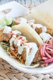 Put the fish and tortillas in the preheated oven for 8 to 10 minutes. Easy And Tangy Oven Fried Fish Tacos Table And Hearth