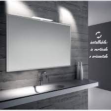 Quale specchio abbinare al tuo mobile da bagno? Specchio Da Bagno Con Cornice Bisellata 100x70 Cm Con Lampada Led 7w