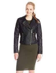 Juniors Faux Leather Quilted Jacket Black C611sf4a44v Leather Jackets Women Clothes For Women Quilted Jacket