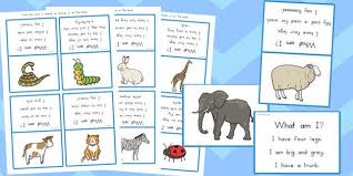 What Am I Guessing Game Cards Animal Themed Guessing Games Card Games Teaching Schools