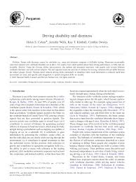 Pdf Driving Disability And Dizziness