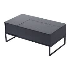 Boju modern white high gloss coffee table with 2 storage drawers living room large modern sofa end tea table with rectangular glass tabletop for office waiting reception furniture. Amazon Com Homcom 43 Modern Lift Top Coffee Table Black Home Kitchen Coffee Table With Hidden Storage Black Coffee Tables Coffee Table Walmart